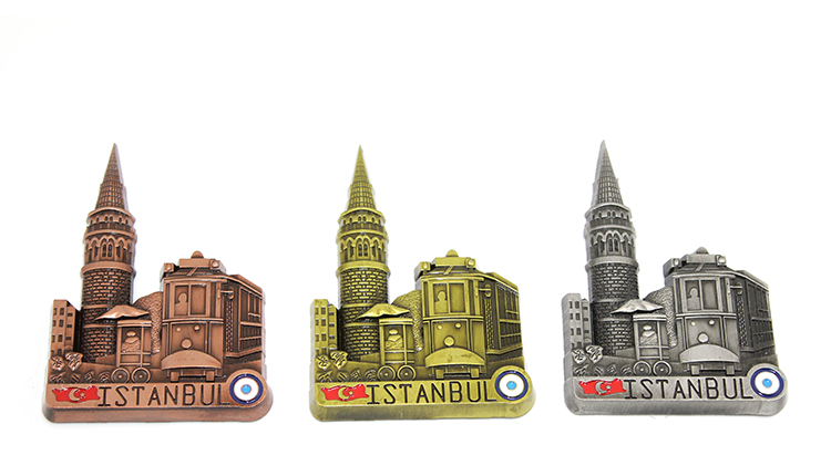 Metal İstanbul Temalı  Yöresel Magnet 2Alk78