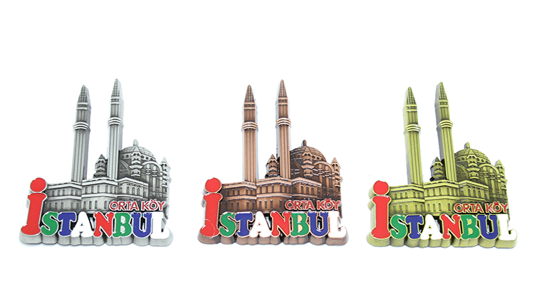 Metal İstanbul Temalı  Yöresel Magnet 2Alk80