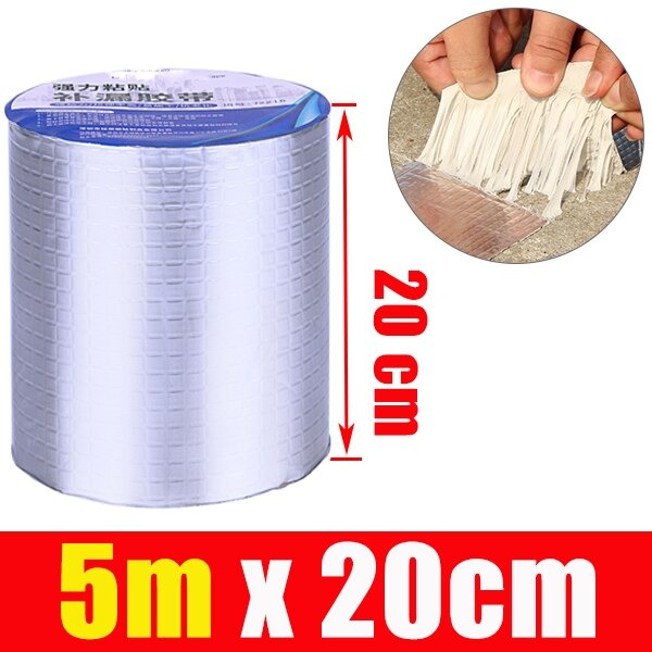 Alüminyum İzolasyon Tamir Çatlak Bandı  20 Santim 5 Metre Çamur Bant ( 20cm * 5m )