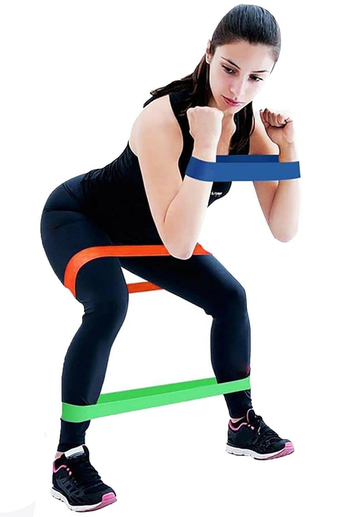 Pilates Squat Aerobik Direnç Lastiği 5 Li Paket