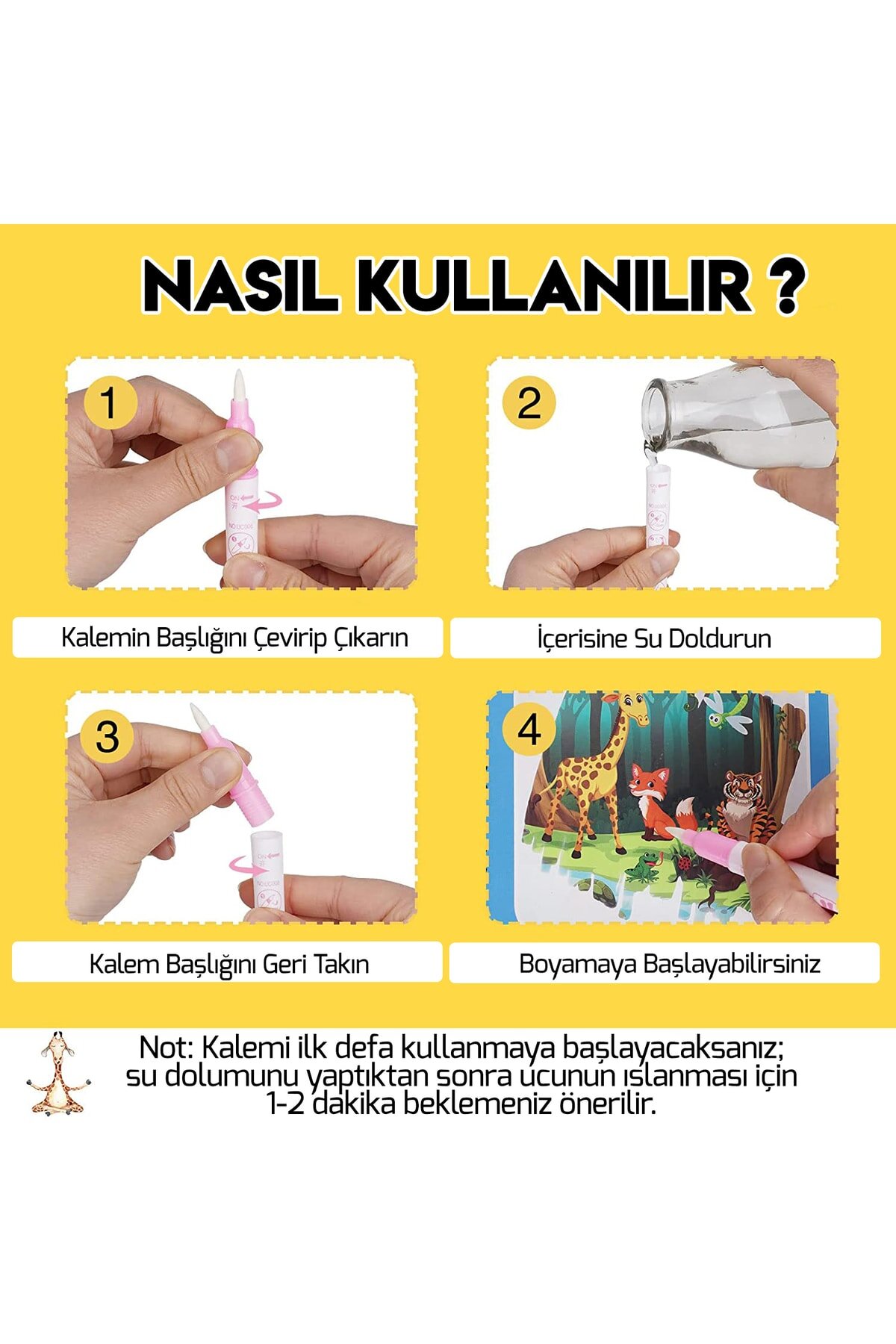 Sulu Kalem İle Boyama Kitabı