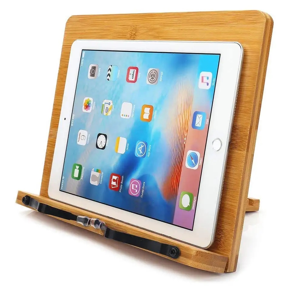 Bambu Ahşap Kitap Okuma & Tablet Standı