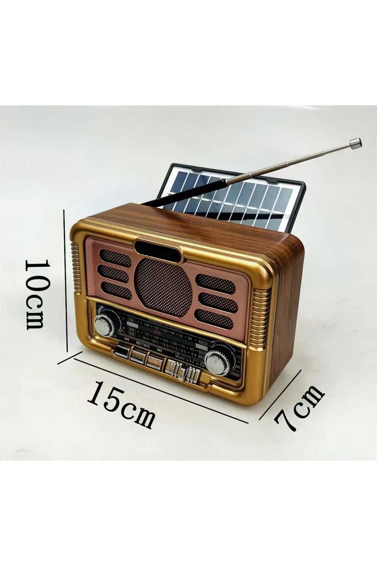 Rt-671 Usb Bt Radyo Nostajık Solar Paneli Müzik Çalar