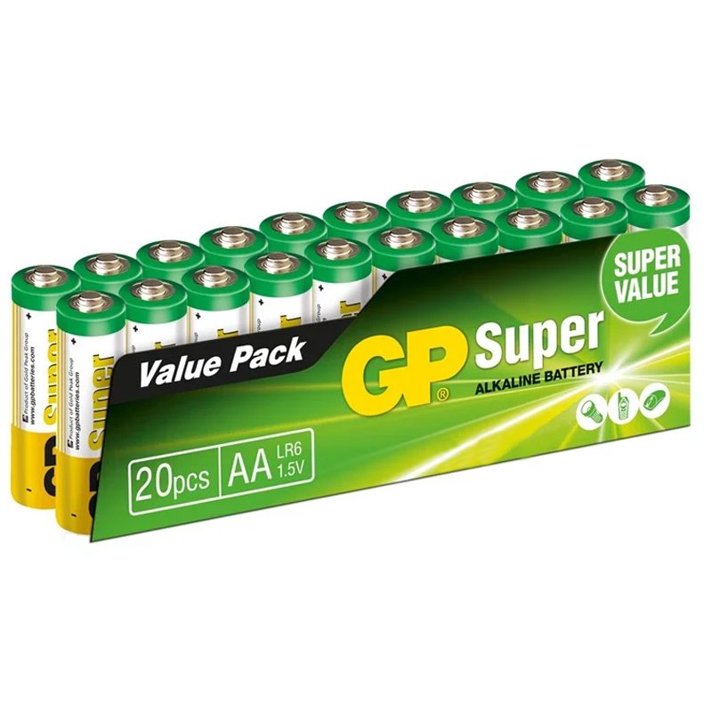 GP 24A-2VS20 Super Alkalin AAA/LR03 20’li İnce Kalem Pil