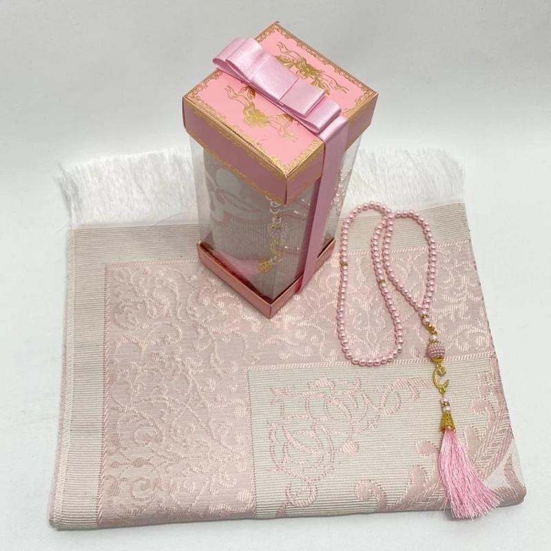 Asetat Kutulu Seccade Set (Pembe)