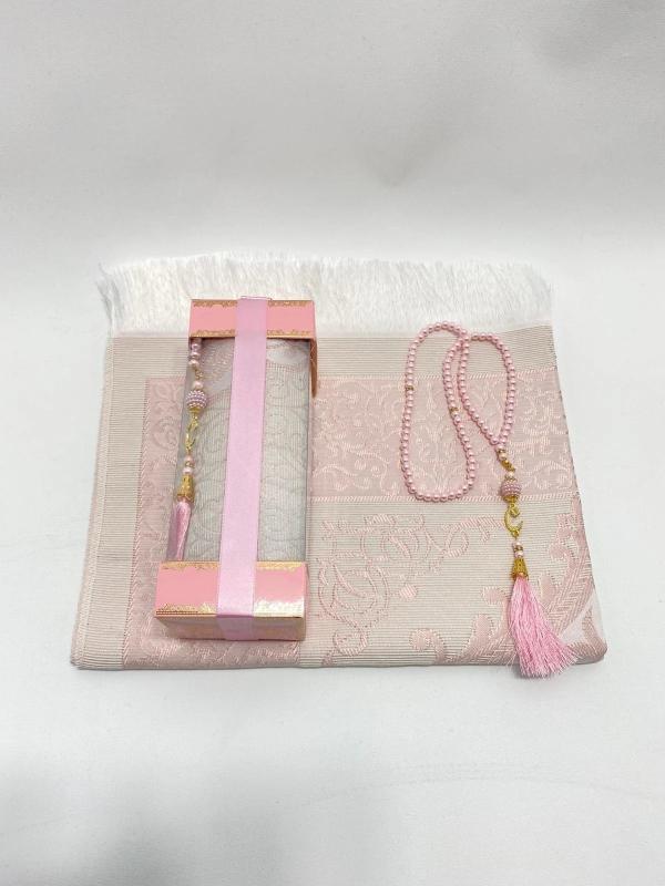 Asetat Kutulu Seccade Set (Pembe)