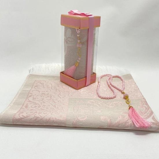 Asetat Kutulu Seccade Set (Pembe)