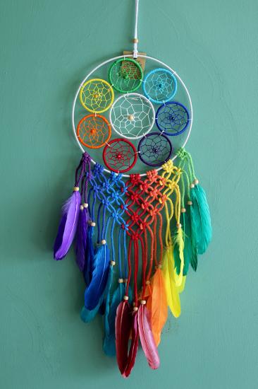 Rüya Kapanı Düş Kapanı Dream Catcher 7 Chakra  Roshıta-107